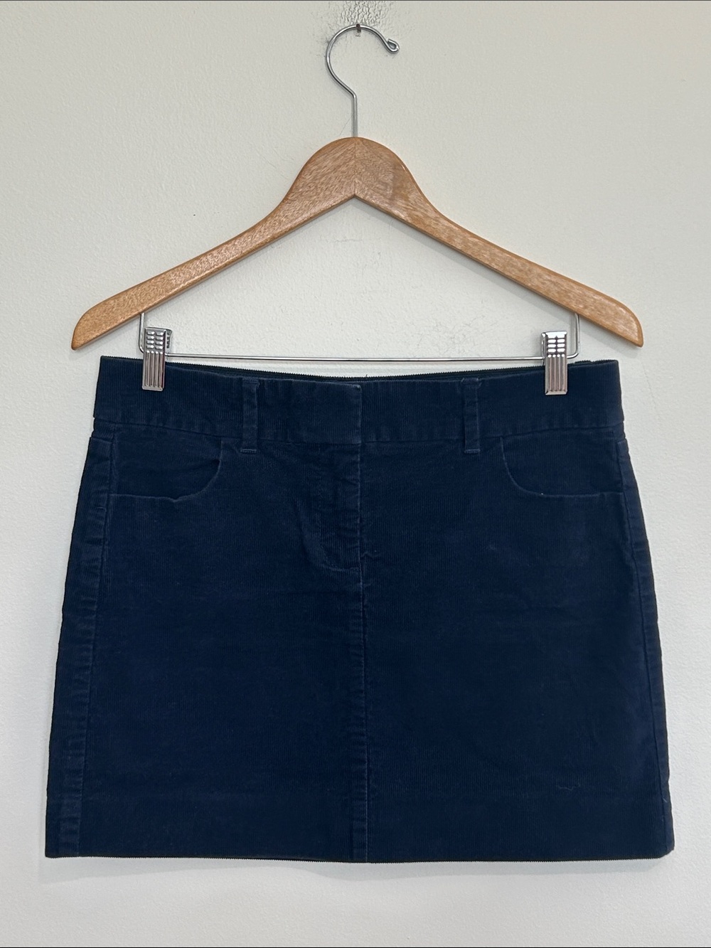 J. Crew Women’s Dark Navy Corduroy Mini Skirt Size 6 EUC